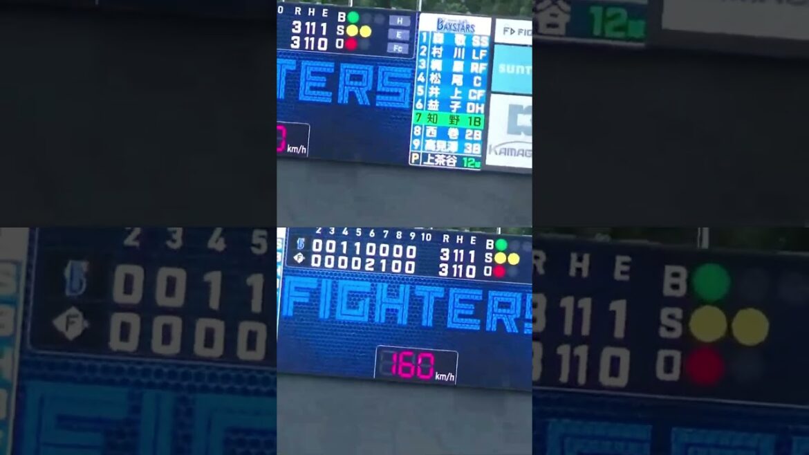 160キロ！日ハム ザバラ 知野直人を空振り三振【日本ハムファイターズ対 横浜DeNAベイスターズ2024年5月8日】