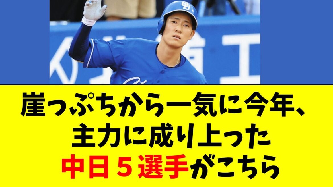 【中日】苦境から一気に今年、主力に成りあがった5選手! 【中日】苦境から一気に今年、主力に成りあがった5選手!