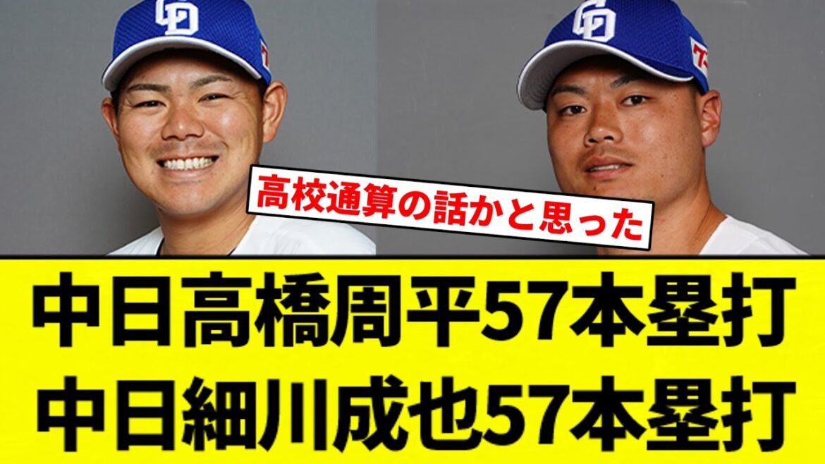 【たかしすごすぎ】中日高橋周平57本塁打 中日細川成也57本塁打【プロ野球反応集】【2chスレ】【なんG】 【たかしすごすぎ】中日高橋周平57本塁打 中日細川成也57本塁打【プロ野球反応集】【2chスレ】【なんG】