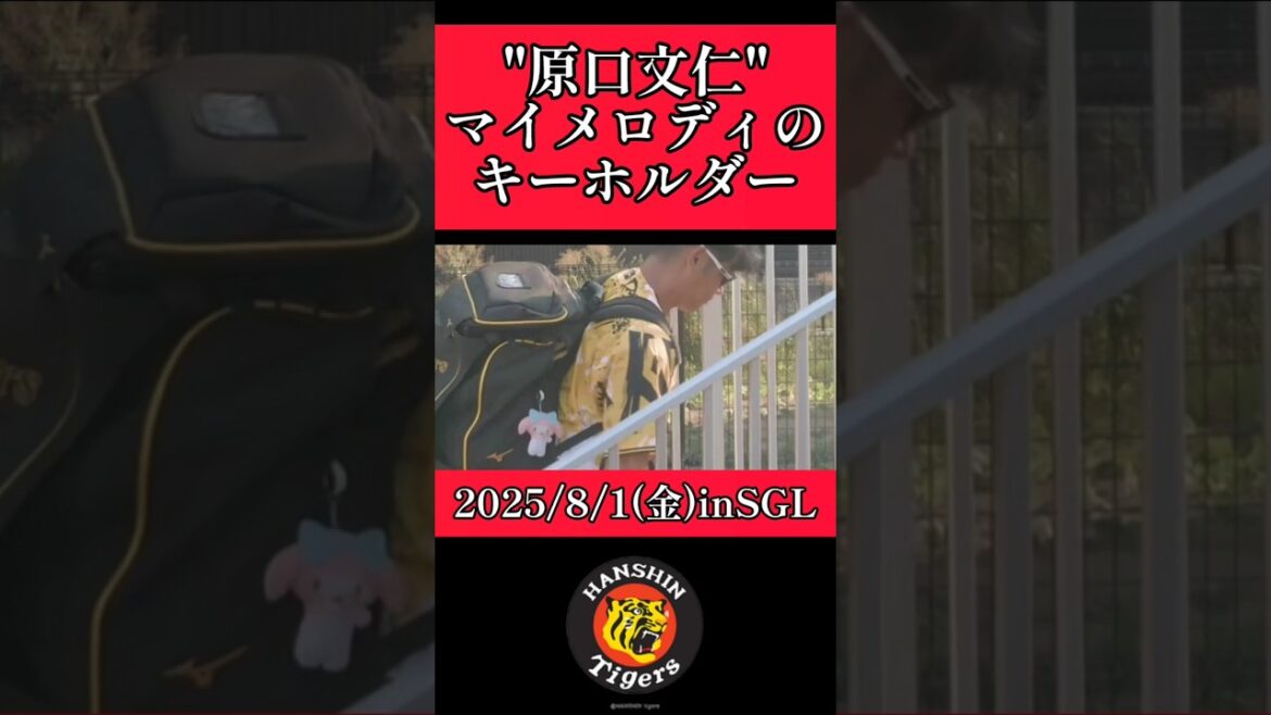 【阪神】"原口文仁"リュックにマイメロディのキーホルダー！ #阪神 #阪神タイガース #原口文仁 #shorts