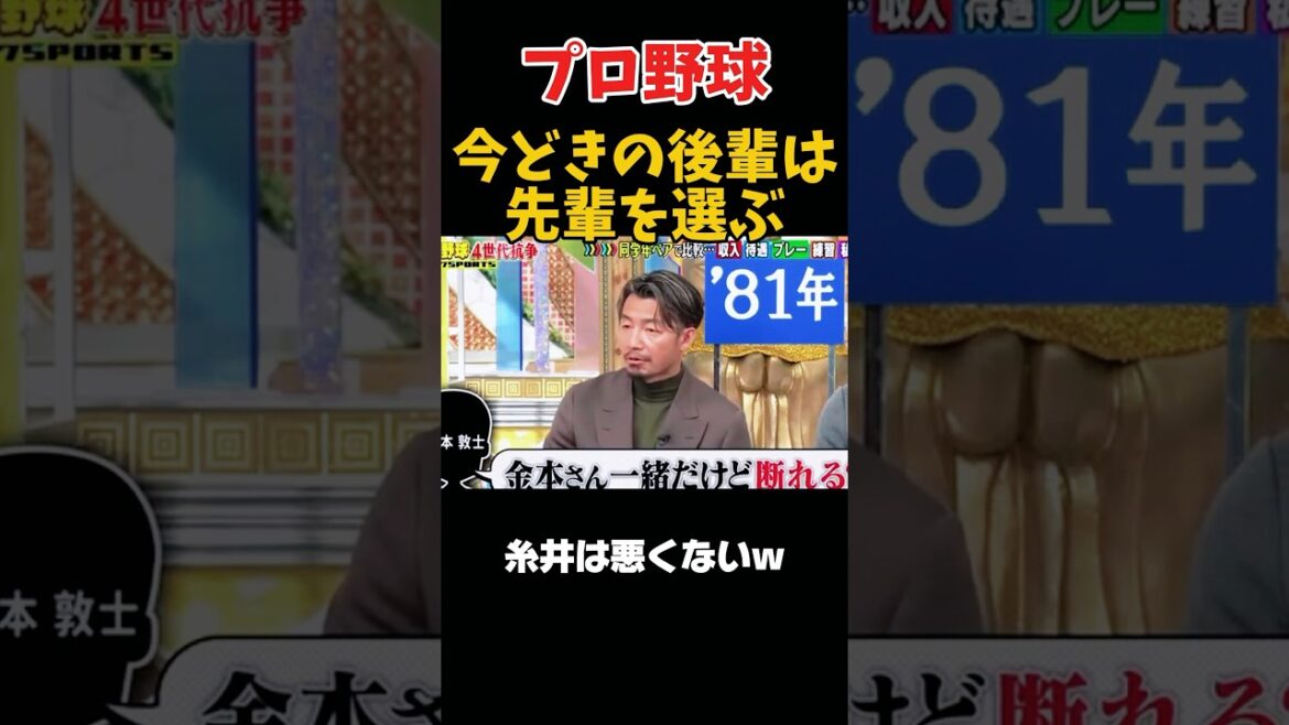 プロ野球今時の後輩は先輩を選ぶw #野球 #プロ野球 #糸井嘉男 #おもしろ #面白い #ダウンタウン #浜田雅功