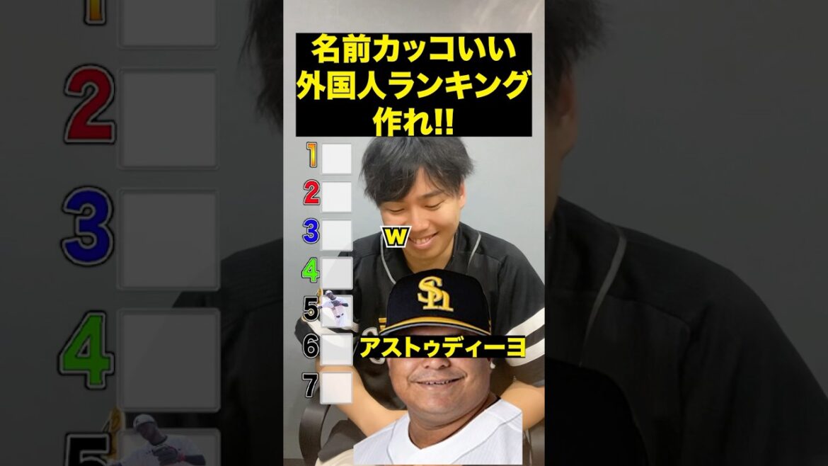 [プロ野球]外国人カッコいい名前ランキングを作れ!!#プロ野球 #野球