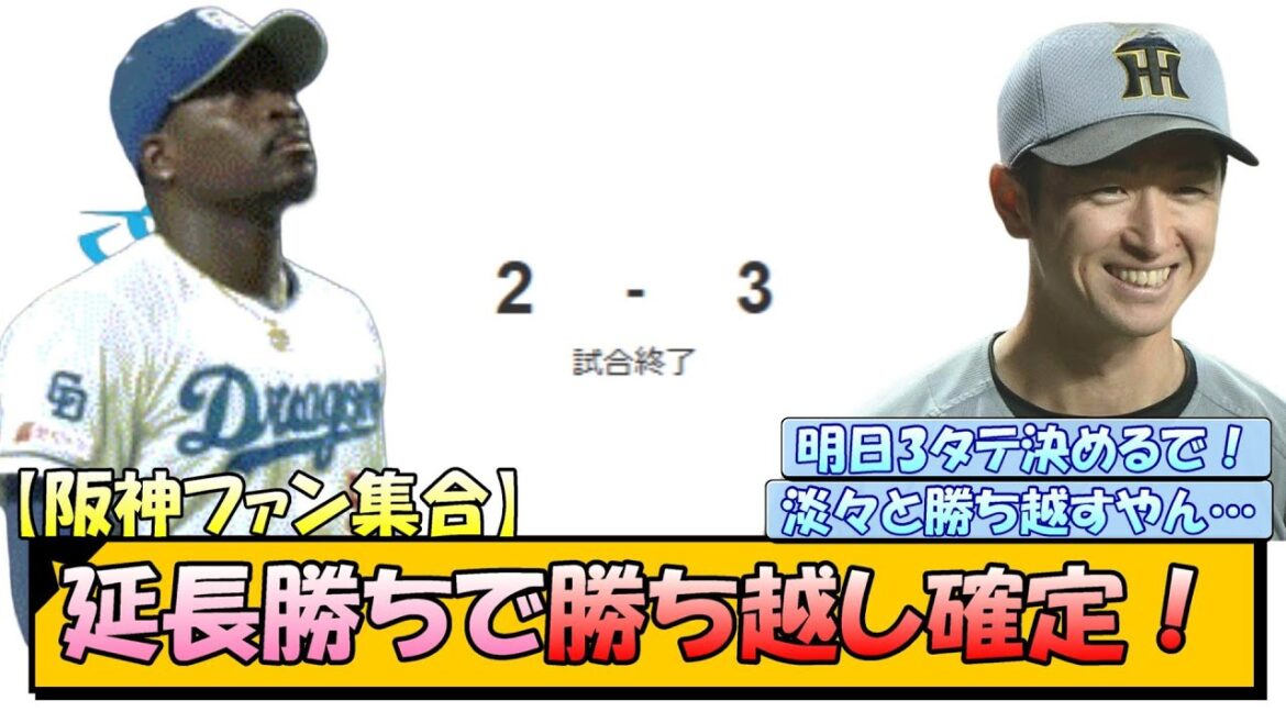 【阪神ファン集合】延長勝ちでバンテリン中日に勝ち越し確定! 【阪神ファン集合】延長勝ちでバンテリン中日に勝ち越し確定!