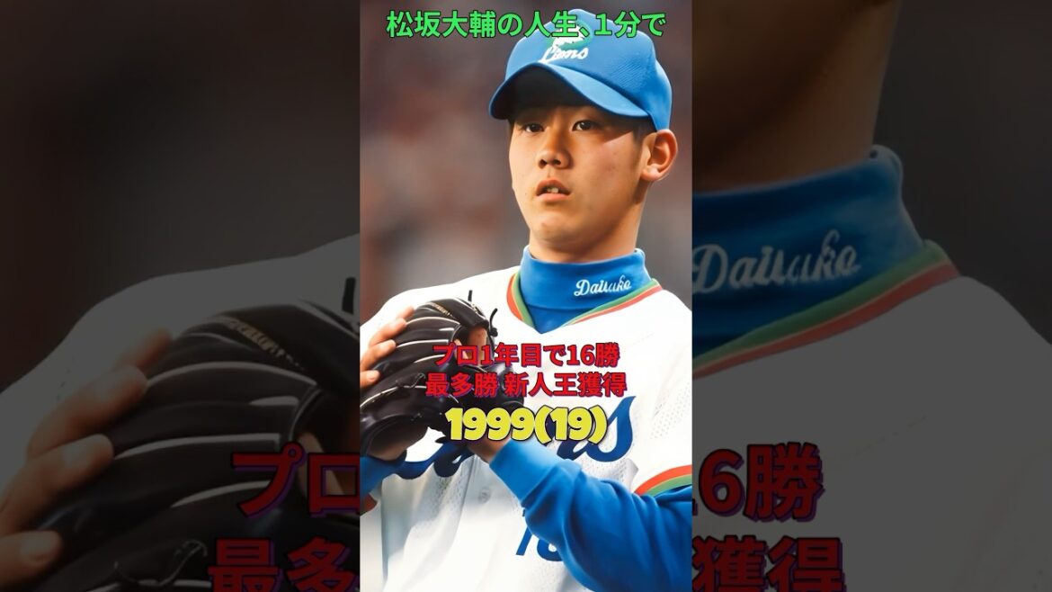 松坂大輔の人生、1分で。#松坂大輔#埼玉西武ライオンズ#甲子園#プロ野球#historyshorts#野球#1分で分かる#大谷翔平