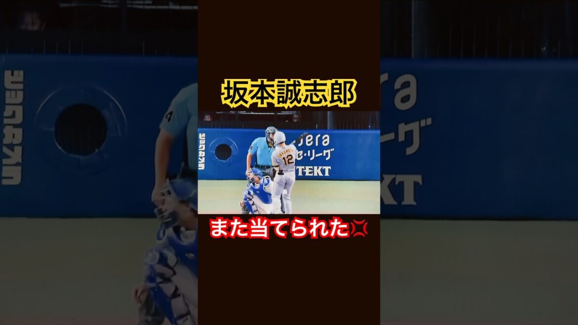 坂本誠志郎、後輩にネタギレ？笑 #阪神タイガース #坂本 #デッドボール #shorts