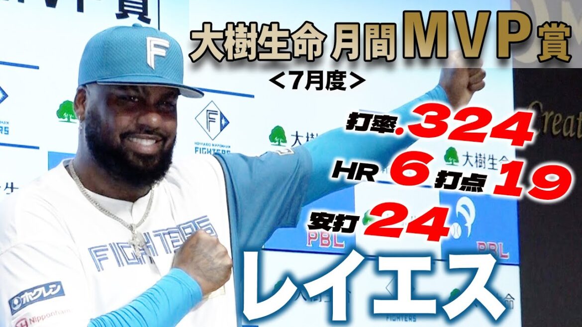 フランミル・レイエス＜7月度＞大樹生命月間MVP賞 パ・リーグ打者部門受賞会見