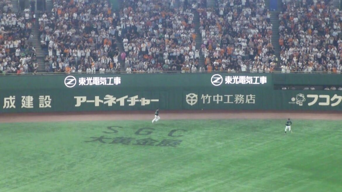 巨人 田中将大 ツーベースヒット　巨人 vs ヤクルト　2025年8月7日(木)　東京ドーム