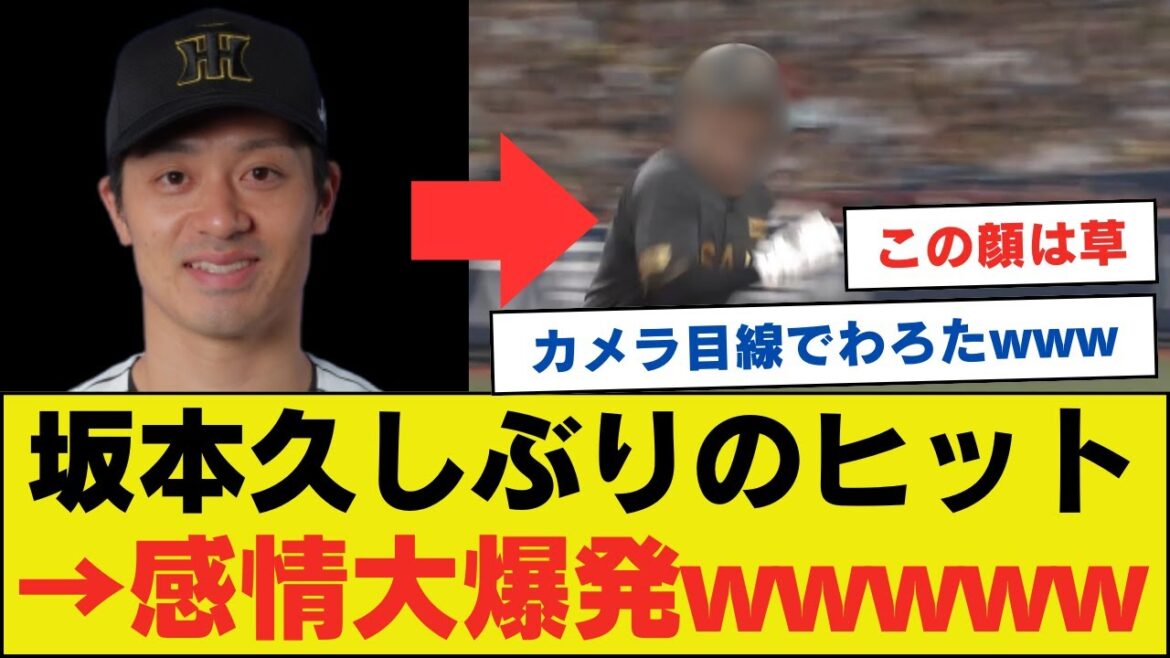 久しぶりのヒットで感情がバグる、坂本誠志郎さんwwwwwwwwww【ネットの反応】
