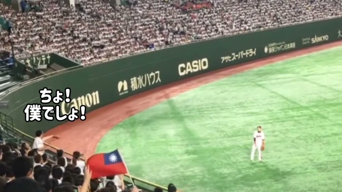 陽岱鋼、ファンとキャッチボール