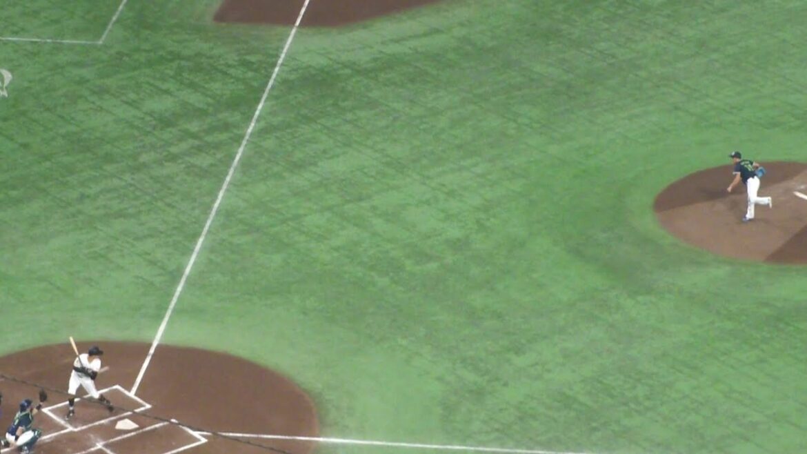 巨人 若林楽人 デッドボール　巨人 vs ヤクルト　2025年8月7日(木)　東京ドーム