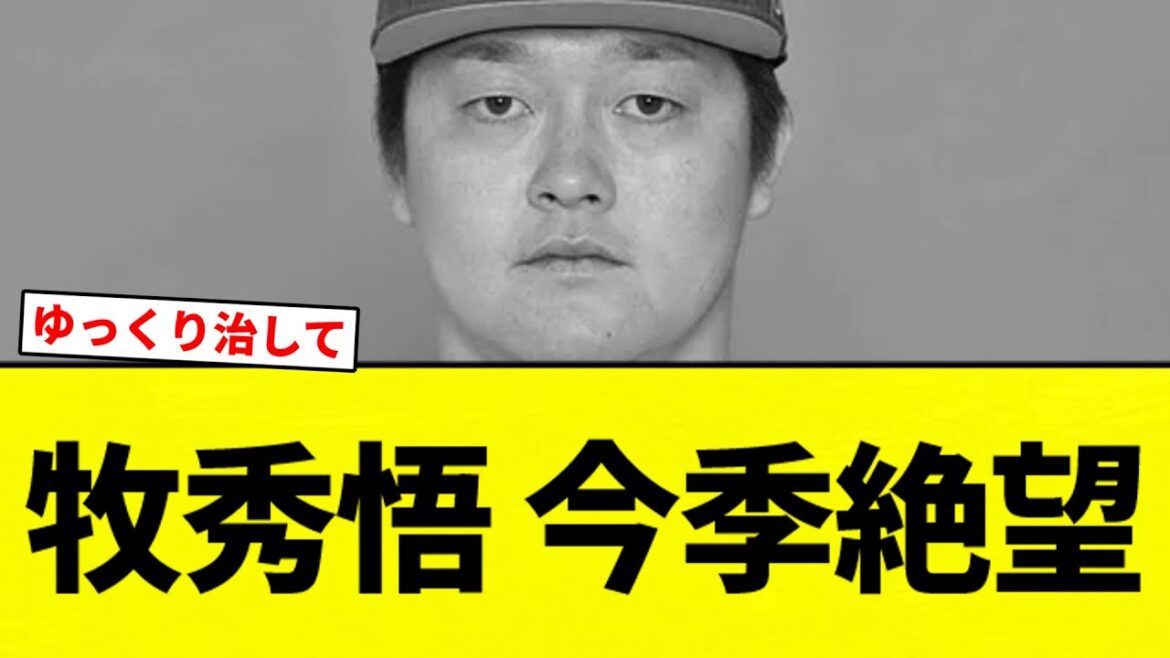【最悪や】牧秀悟 今季絶望【プロ野球反応集】【2chスレ】【なんG】