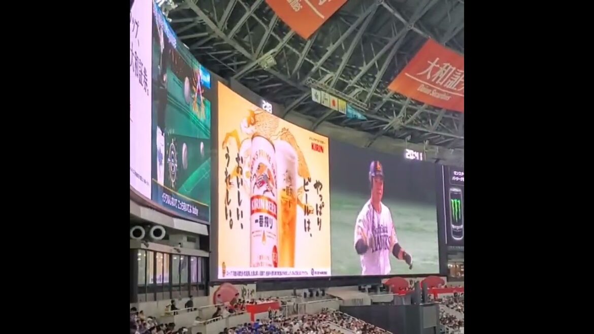 20250614　近藤健介　ﾎｰｸｽﾋﾞｼﾞｮﾝ演出　8回ｳﾗ　福岡ｿﾌﾄﾊﾞﾝｸﾎｰｸｽ　#shorts@みずほPayPayﾄﾞｰﾑ福岡･ﾚﾌﾄ外野 日本生命ｾ･ﾊﾟ交流戦