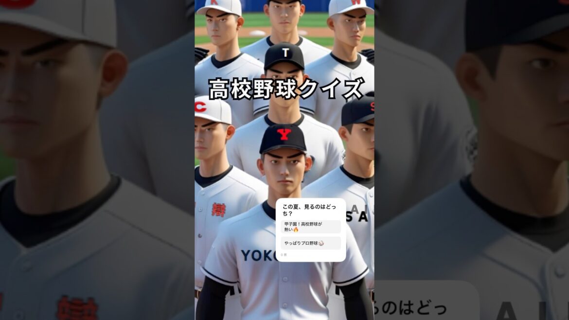 【高校野球クイズ】甲子園ファンなら全問正解⁉︎歴代優勝校から名選手まで！#高校野球クイズ #甲子園 #中田翔 #石川慎吾 #大阪桐蔭 #高校野球2025 #甲子園開幕 #野球好きと繋がりたい