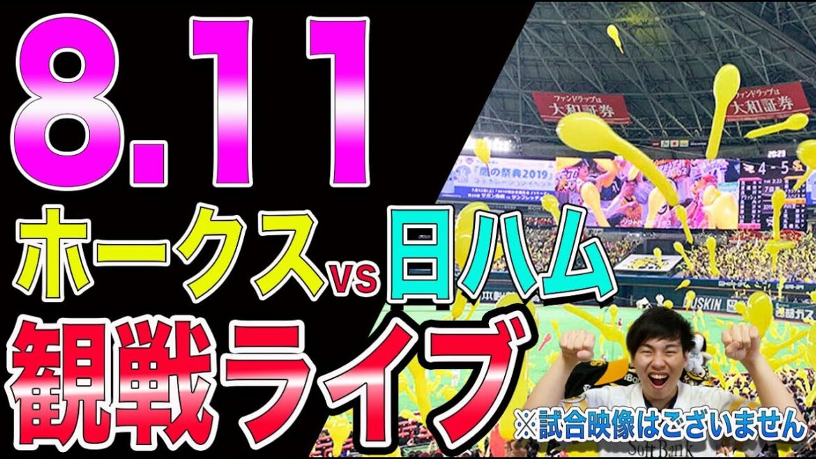 福岡ソフトバンクホークスvs日本ハムファイターズの観戦ライブ!※試合映像はございません 福岡ソフトバンクホークスvs日本ハムファイターズの観戦ライブ!※試合映像はございません