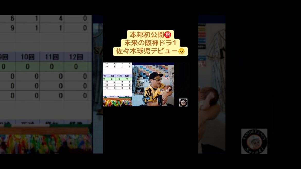未来のドラ1佐々木球児をお披露目㊗️ #阪神タイガース　#阪神 #藤川球児　2025年8月10日