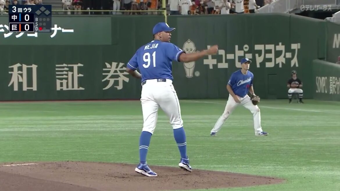 【東京D初登板・初勝利】メヒア5回4安打無失点2勝目【中日】
