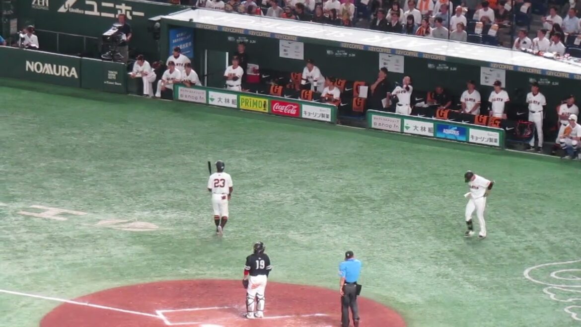 立岡宗一郎のファウルフライの打席と巨人ベンチ＜読売ジャイアンツ対 福岡ソフトバンクホークス2024年5月30日＞