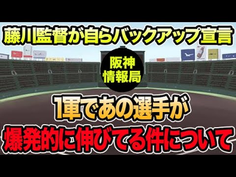 【藤川監督が自らバックアップ宣言】あの選手が1軍で爆発的に伸びてる件について【阪神タイガース】 【藤川監督が自らバックアップ宣言】あの選手が1軍で爆発的に伸びてる件について【阪神タイガース】