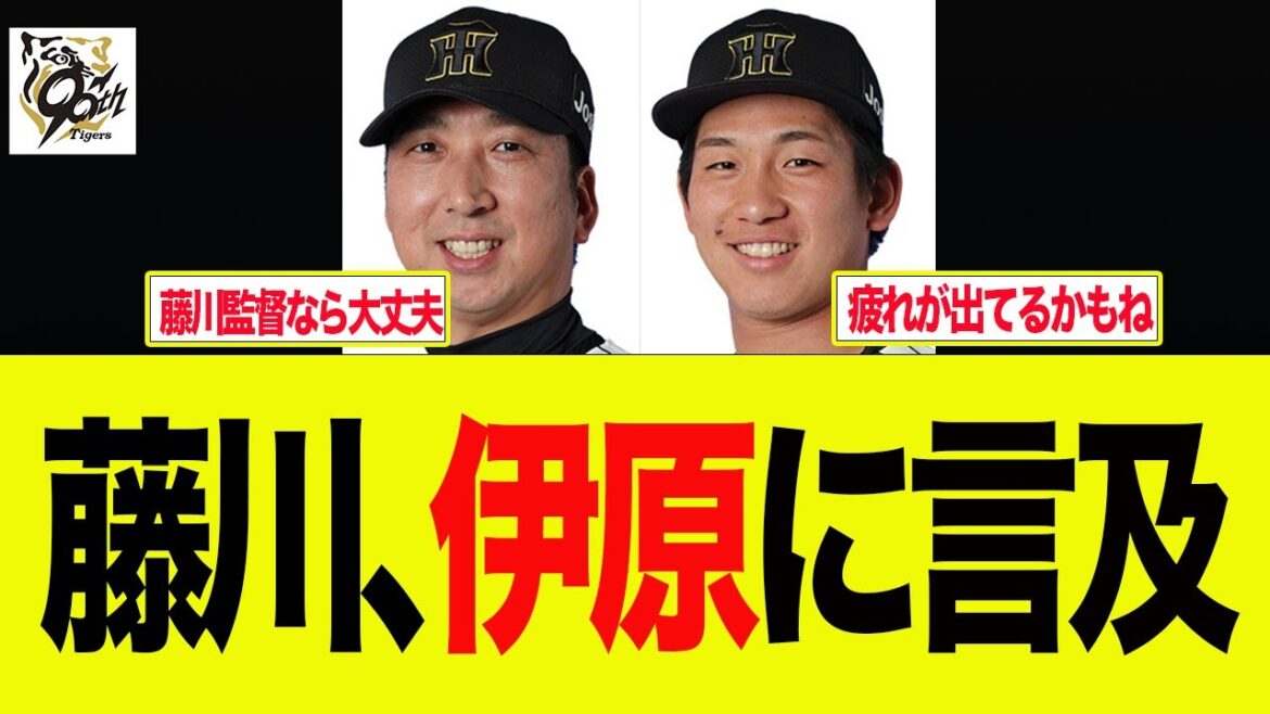 【阪神】藤川監督が試合後伊原について言及した件　　　　阪神ファンの反応集