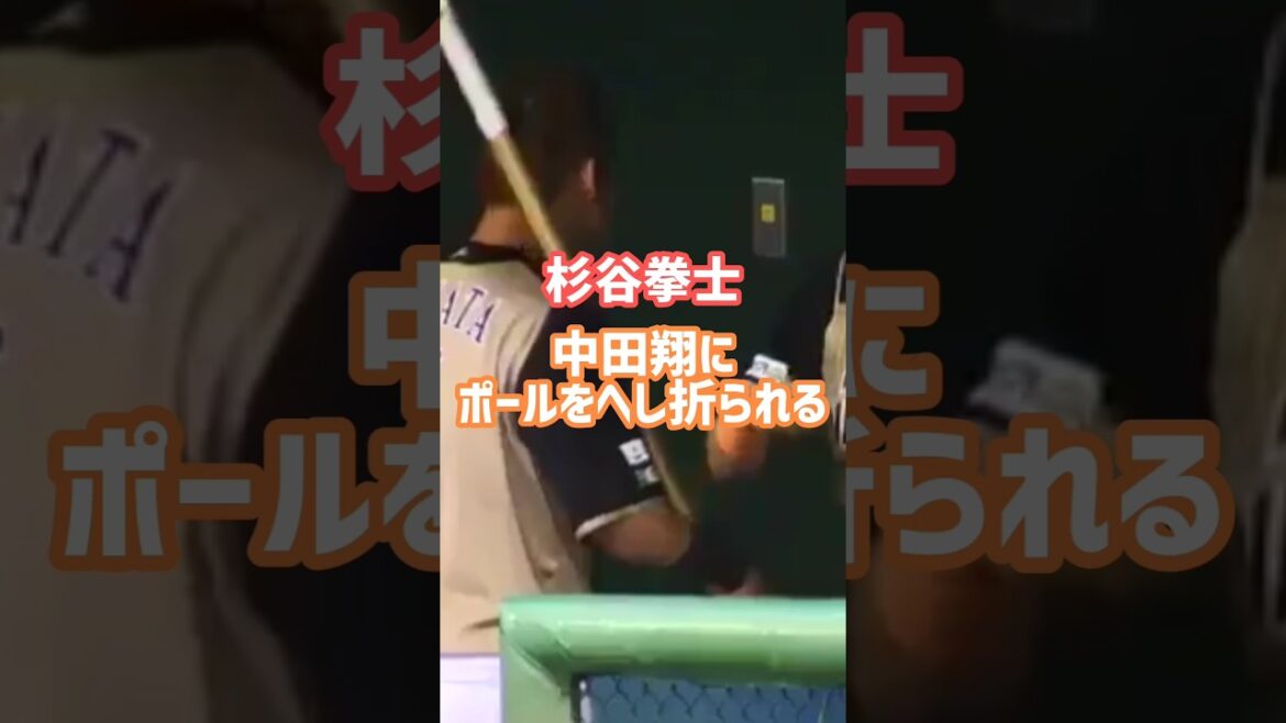 杉谷拳士、中田翔にポールをへし折られる #面白い #破壊 #baseball
