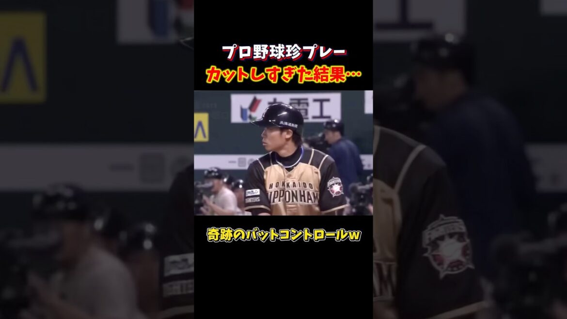 【凄すぎるカットマン...】奇跡のバットコントロールww #プロ野球 #日本ハム #中島卓也