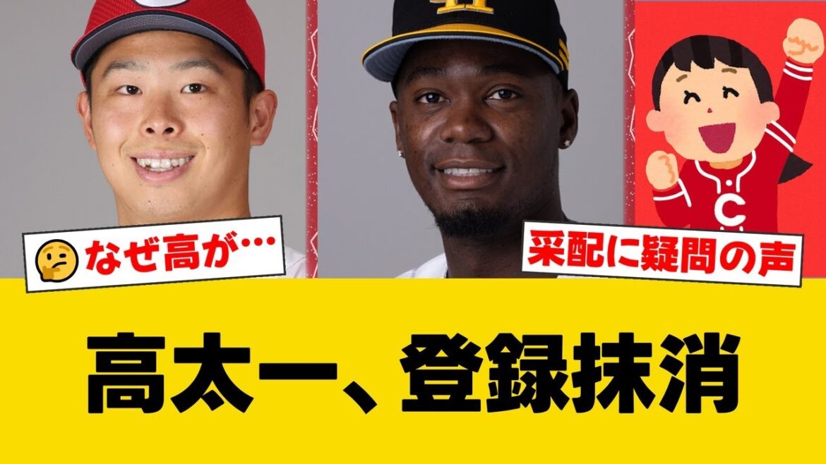 広島、玉村昇悟を登録し高太一を抹消。好投していた高の抹消にファンからは「なぜ?」「森下だろ」と新井監督の采配に疑問の声が噴出。モイネロは一軍復帰。【広島ファンの反応】【C速報】 広島、玉村昇悟を登録し高太一を抹消。好投していた高の抹消にファンからは「なぜ?」「森下だろ」と新井監督の采配に疑問の声が噴出。モイネロは一軍復帰。【広島ファンの反応】【C速報】