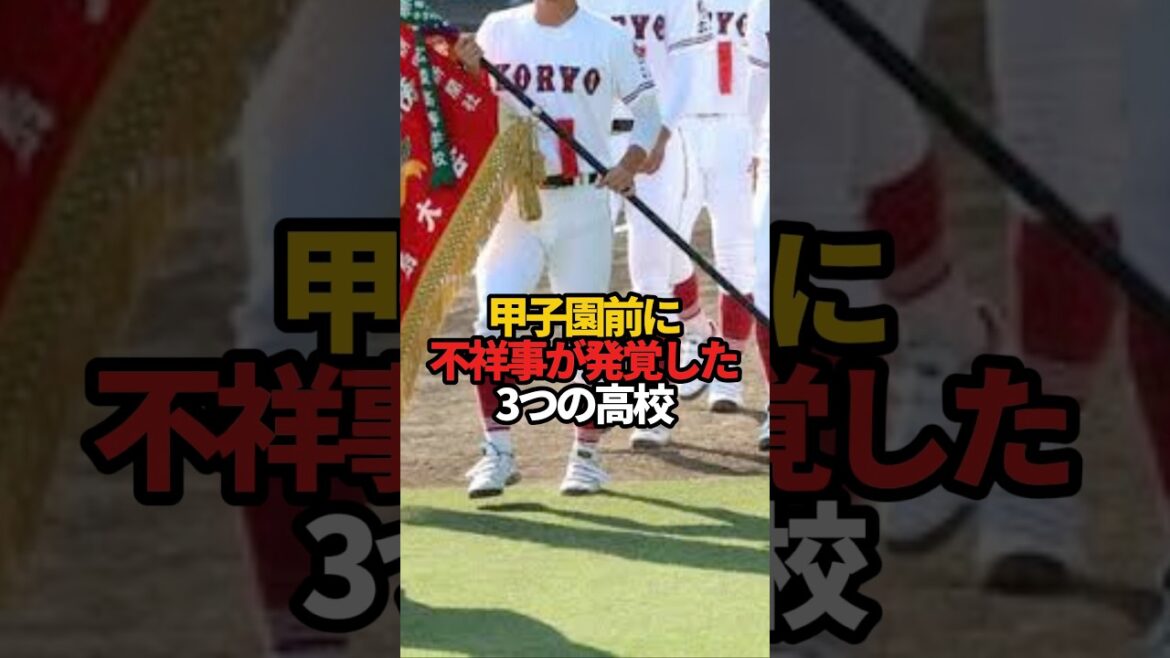 甲子園前に不祥事が発覚した3つの高校#sports #shorts #高校野球 #野球 #甲子園 #やきゅスト