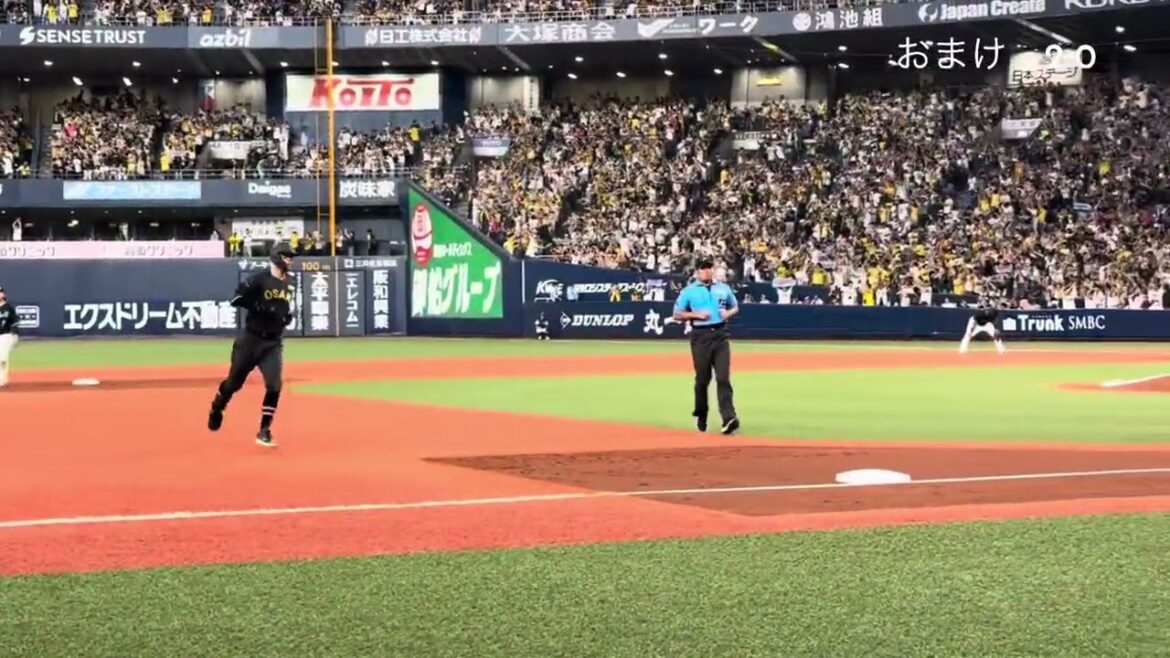 2025年8月10日  阪神タイガース　対　東京ヤクルトスワローズ　始球式NMB48小嶋花梨さんと、タイムリーヒット、佐藤選手31号などおまけ映像。