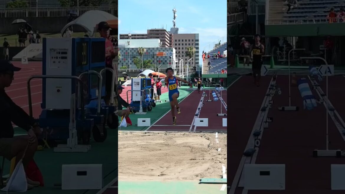 25年度鹿児島県中学総体陸上・男子走幅跳