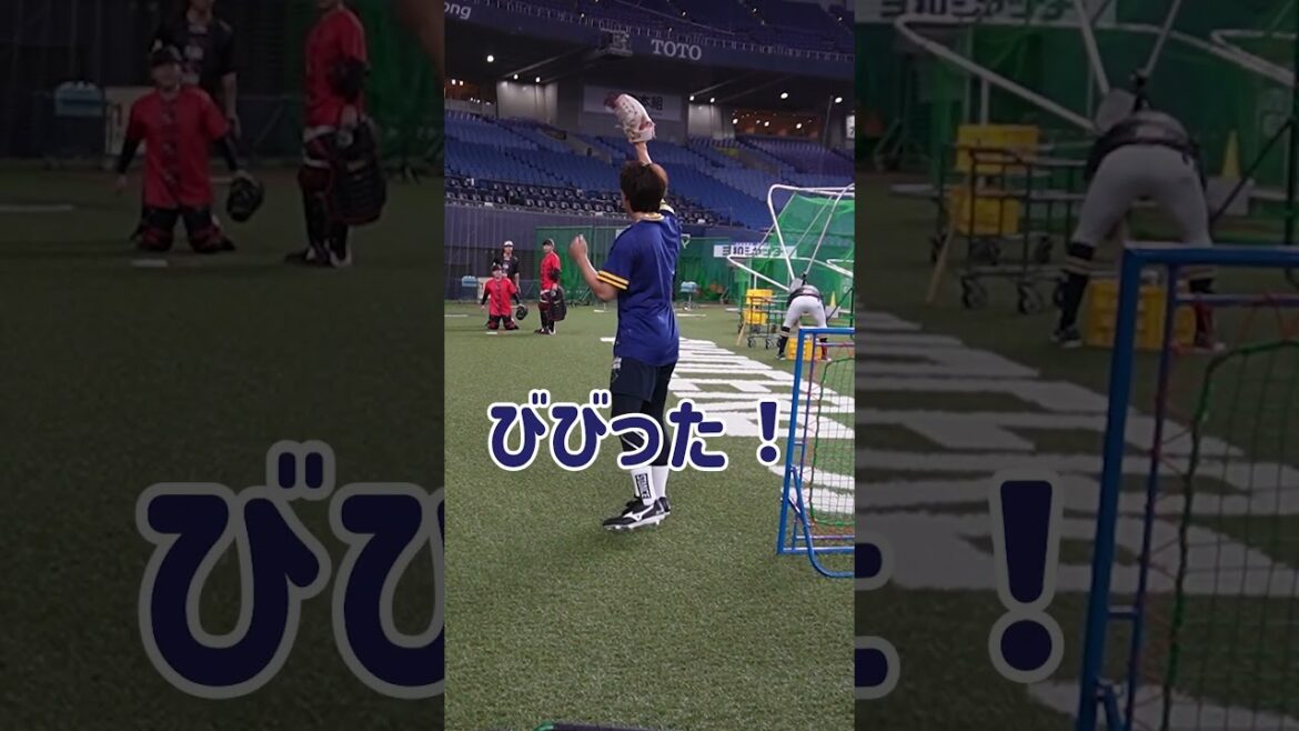 守備の名手がピッチング練習✨ #渡部遼人 #若月健矢 #福永奨 #オリックス #shorts #BPBDX