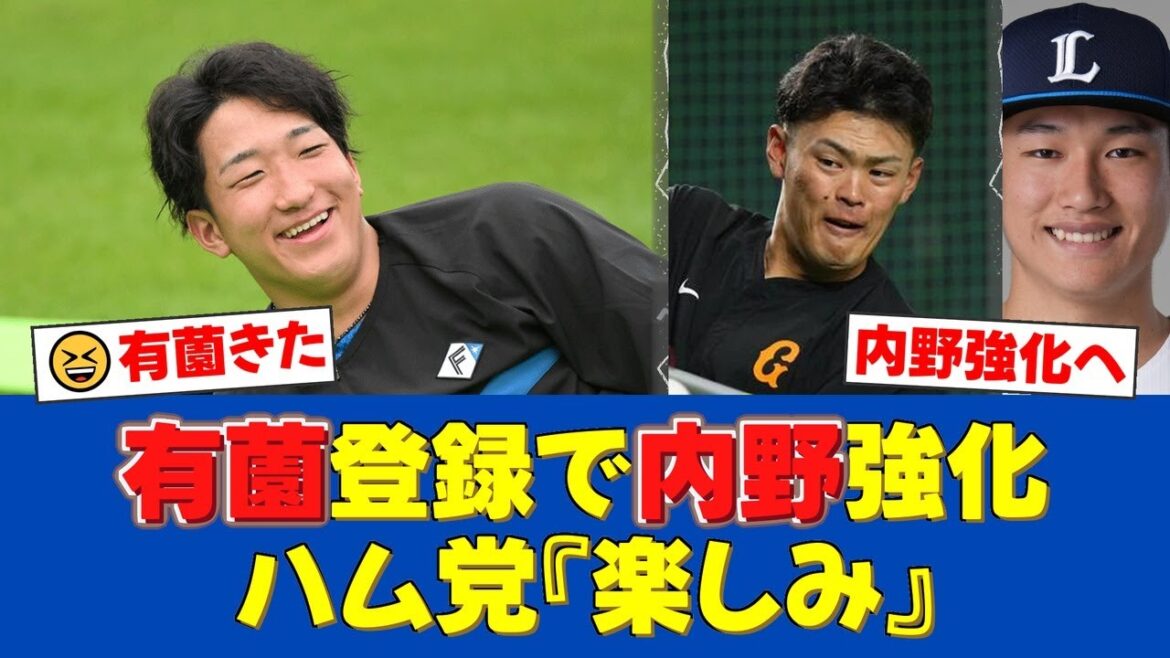 日ハムが有薗直輝を登録 内野強化へ 他球団の公示もまとめ【日ハムファンの反応】【日ハム速報】 日ハムが有薗直輝を登録 内野強化へ 他球団の公示もまとめ【日ハムファンの反応】【日ハム速報】