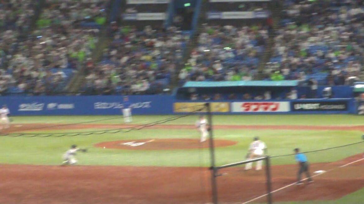 ヤクルト 長岡秀樹 ファインプレー　ヤクルト vs DeNA　2025年8月12日(火)　神宮球場