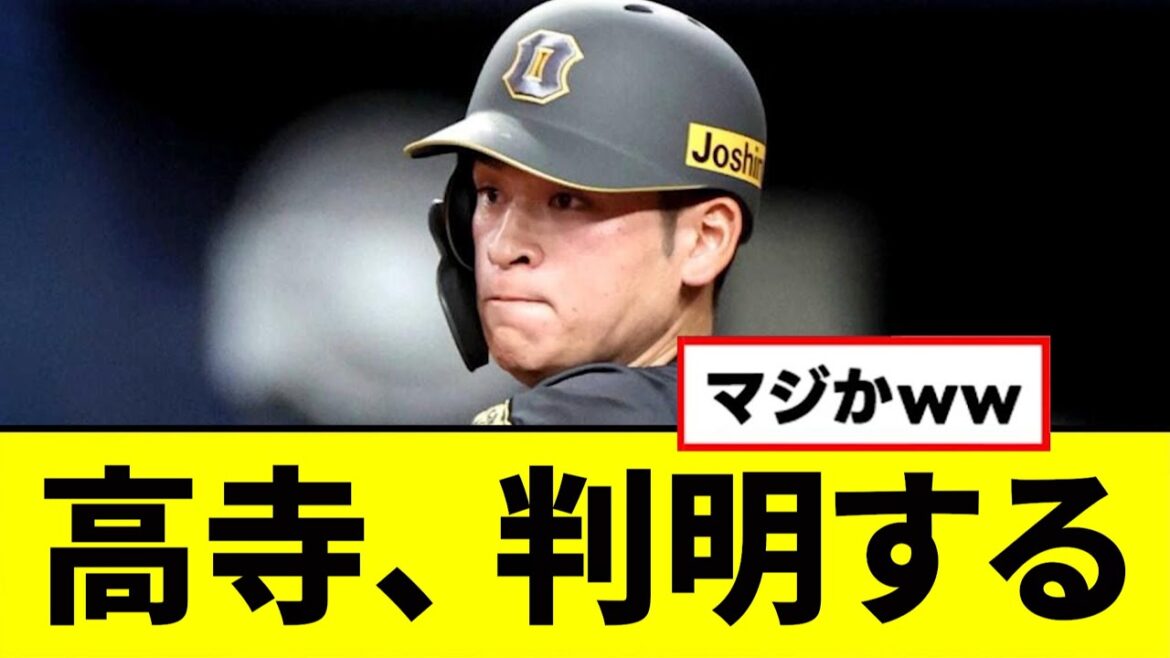 【阪神】高寺望夢の打撃覚醒、理由が判明するwwwww