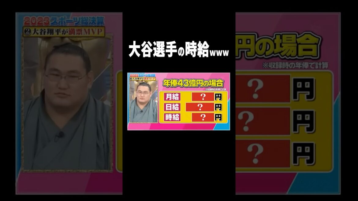 大谷選手の給料について #大谷翔平  #プロ野球 #shorts