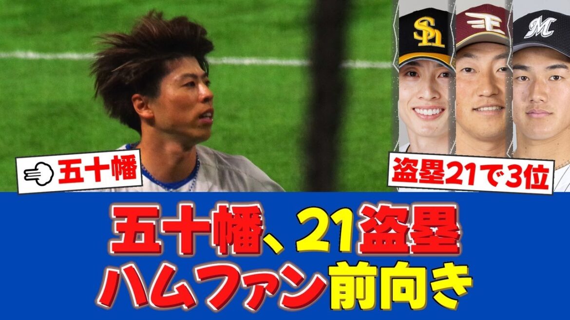 五十幡亮汰が二盗&今季初三盗『もっと上目指す』21盗塁でリーグ3位【日ハムファンの反応】【日ハム速報】 五十幡亮汰が二盗&今季初三盗『もっと上目指す』21盗塁でリーグ3位【日ハムファンの反応】【日ハム速報】