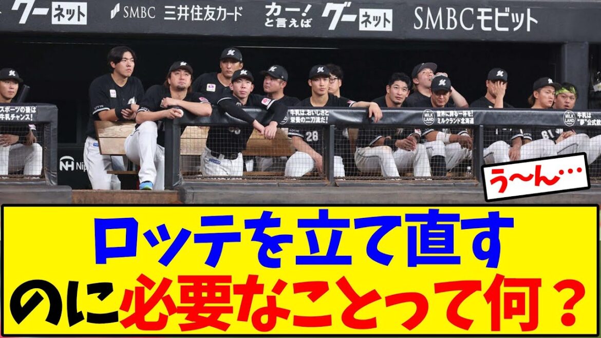 【千葉ロッテ】 ロッテを立て直すのに必要なことって何？【野球反応集】
