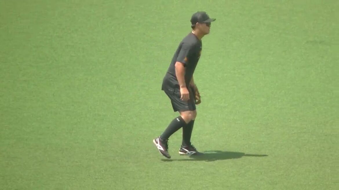 サードの守備練習をする郡拓也＜読売ジャイアンツ2軍 ヤクルト戸田球場 2025年7月31日＞