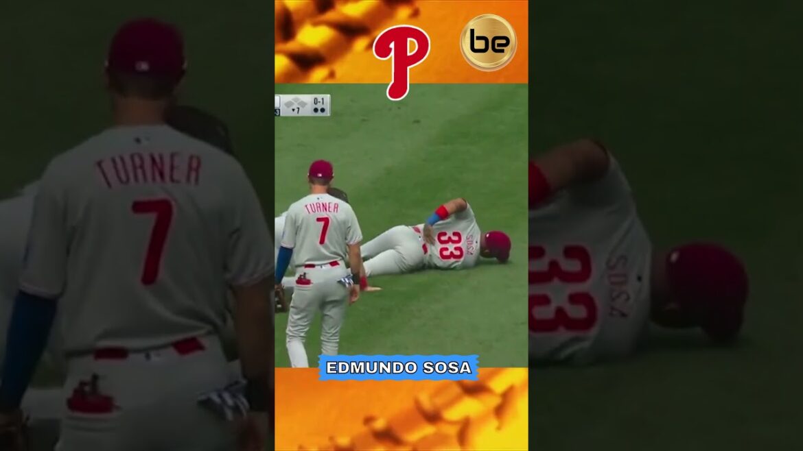 BRANDON MARSH Runs Into EDMUNDO SOSA... HE Left The GAME‼️2025🫢 #mlb