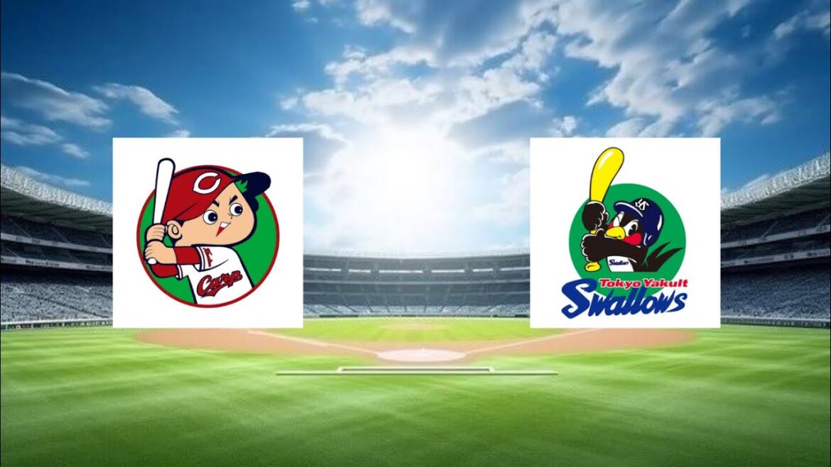 広島東洋カープ対東京ヤクルトスワローズプロ野球　Hiroshima Toyo Carp vs Tokyo Yakult Swallows professional baseball