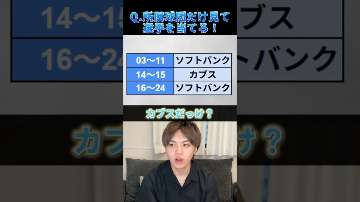 球団だけ見て選手を当てろ！#プロ野球 #野球 #ソフトバンク