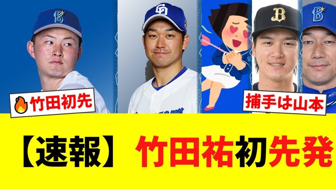 宮﨑【中日ファンの反応】【D速報】オースティンDeNA16日スタメン発表 竹田祐がプロ初登板・初先発 捕手は山本 1蝦名2桑原 クリーンアップは佐野