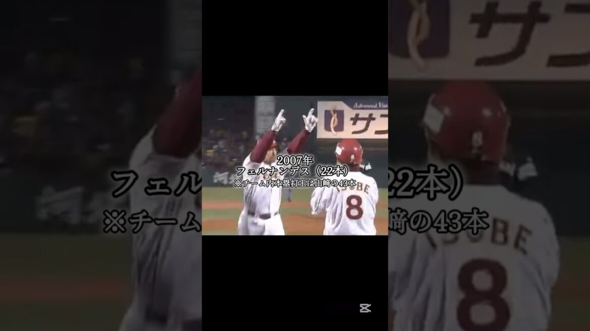 東北楽天 歴代シーズン 本塁打「チーム内2位」の選手たち（その1） #shorts #プロ野球 #東北楽天ゴールデンイーグルス #楽天イーグルス #ホームラン