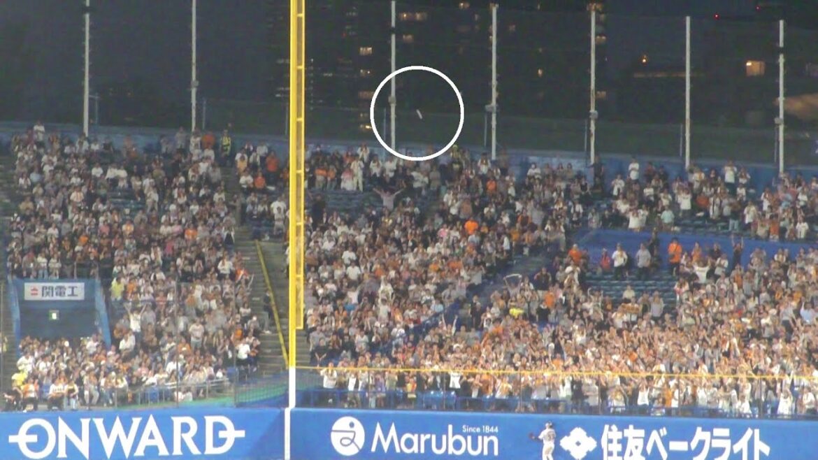 巨人 中山礼都 2ランホームラン 第5号 2打席連続ホームランの2本目　ヤクルト vs 巨人　2025年8月19日(火)　神宮球場