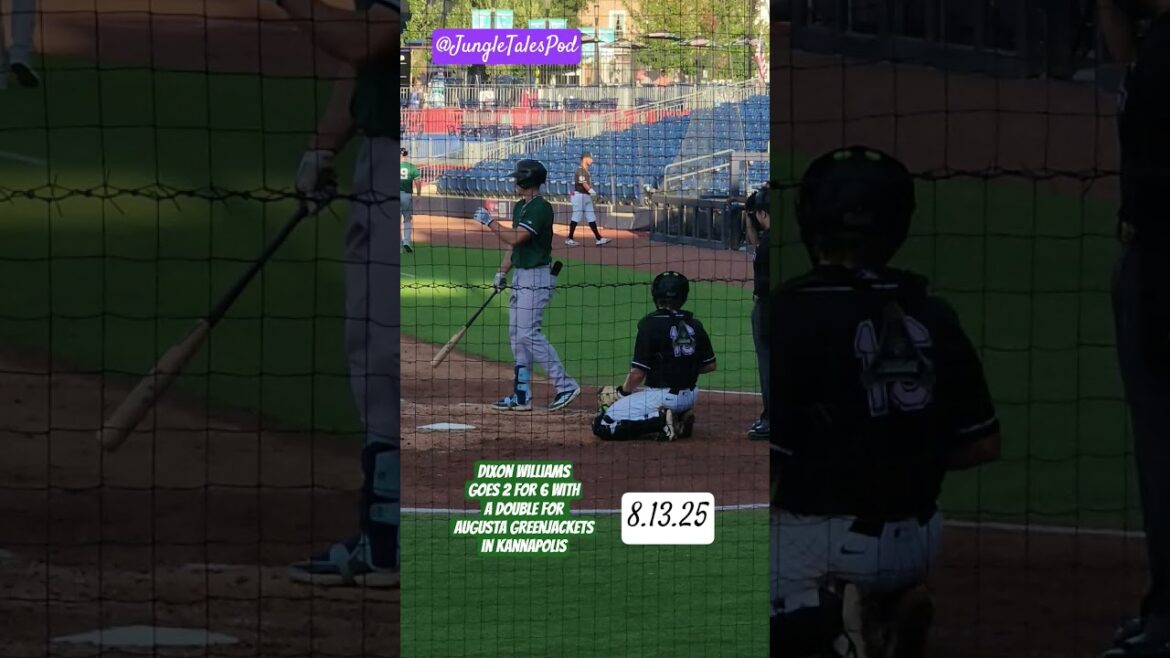 Dixon Williams Goes 2 for 6 With A Double As Augusta Blows Out Kannapolis #dixonwilliams #braves