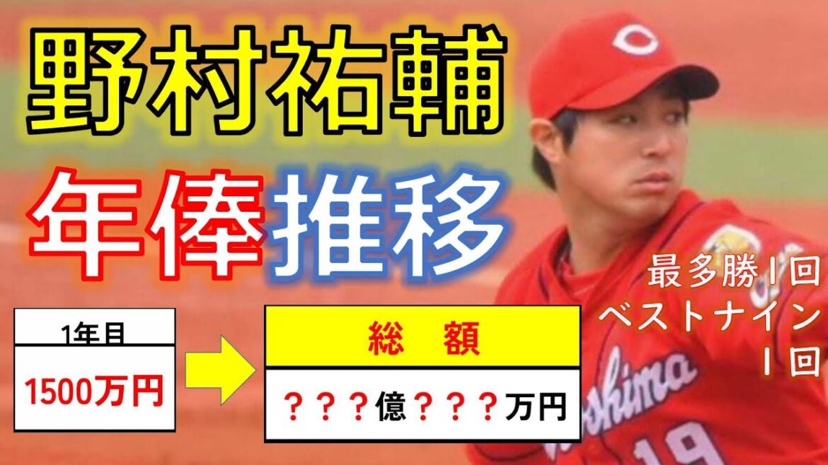 野村祐輔（年俸推移＆年俸総額）