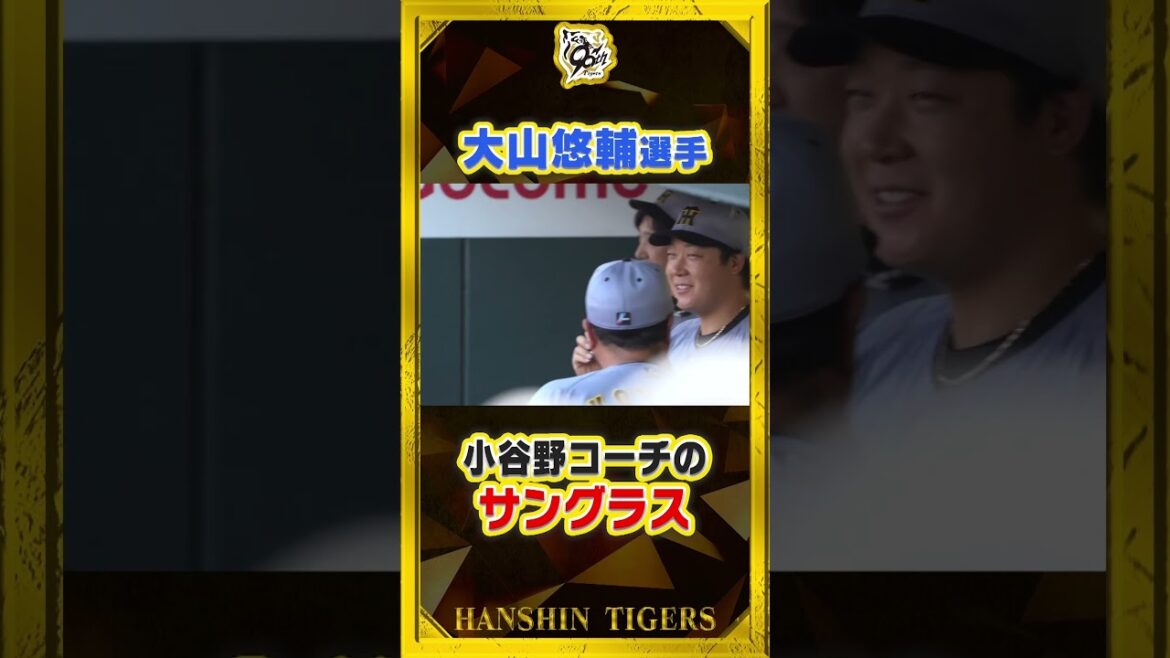 【お試し】#大山悠輔 選手のサングラスがいつもと違う！？#小谷野栄一 コーチが使用しているサングラスを借りていました！#shorts