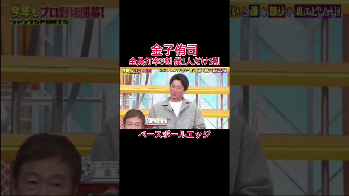 金子侑司全員打率3割 僕1人だけ1割 #日本 #野球 #mlb