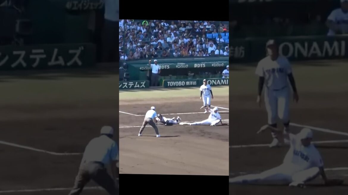 6回表1アウト満塁　2点入ったシーン　全国高等学校野球選手権大会 県岐阜商vs横浜高校   #高校野球 #甲子園 #県岐阜商 #横浜高校 #死闘 #野球