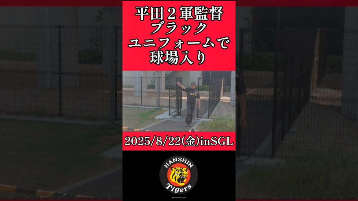 【阪神】"平田勝男２軍監督"ブラックユニフォーム披露！ #阪神 #阪神タイガース #平田勝男 #shorts