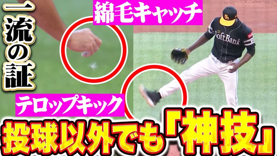 【一流の証】伊藤大海・モイネロ『綿毛キャッチ＆テロップキック…投球以外でも“神技”披露！』